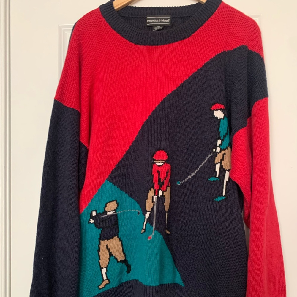 Vintage Preswick & Moore Golf Sweater Size XL